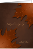 Thanksgiving to Birth Son - Warm Autumn Leaves card