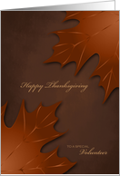 Thanksgiving for Volunteer - Warm Autumn Leaves card