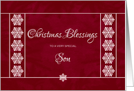 Christmas Blessings for Son - Snowflakes card