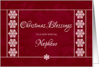 Christmas Blessings for Nephew - Snowflakes card