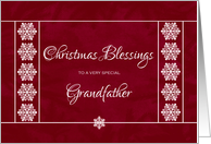 Christmas Blessings for Grandfather - Snowflakes card