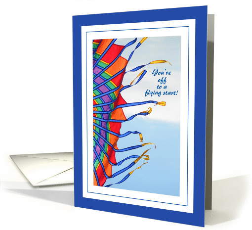 Off to College - Colorful Kite in the Wind card (1141200)