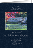 Grandson Graduation Congratulations - Water Under the Bridge card