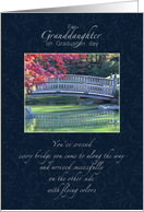 Granddaughter Graduation Congratulations - Water Under the Bridge card