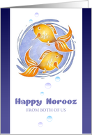 Happy Norooz - From Both of Us - Goldfish and Bubbles card