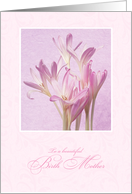 Mother’s Day for Birth Mother - Soft Pink Flowers card