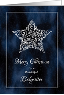 Merry Christmas for Babysitter - Christmas Star card