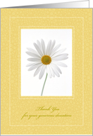 Thank You for Donation, Daisy card