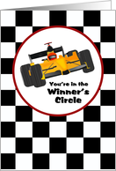 Race Car Winner’s Circle Birthday card