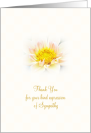 Thank You for Sympathy Dahlia card