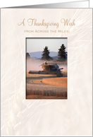 Thanksgiving From Across the Miles, Wheat Harvest Combine card