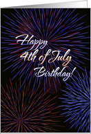 4th of July Birthday Fireworks card