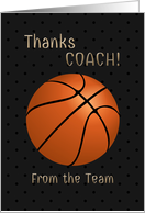 Thank You Coach From the Team Basketball card