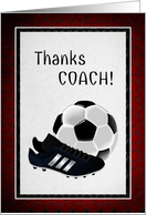 Thank You Coach Soccer card