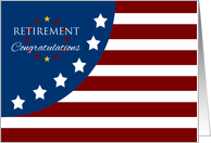 Military Retirement Congratulations Stars and Stripes card