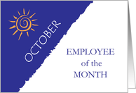 Employee of the Month October card