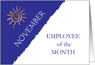 Employee of the Month November card