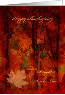 Thanksgiving for Daughter and Son in Law Autumn Foliage card