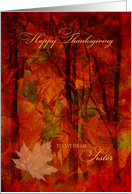 Thanksgiving for Sister Autumn Foliage card