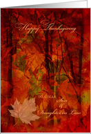 Thanksgiving for Son and Daughter in Law Autumn Foliage card