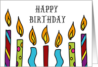 Happy Birthday Colorful Candles card