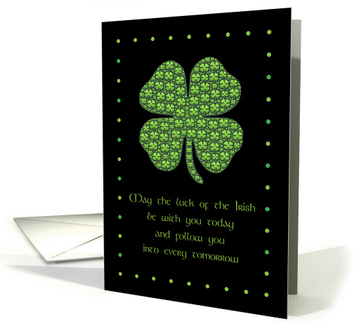 Happy St. Patrick's Day Shamrock card (1365554)