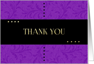 Thank You with Purple Damask card