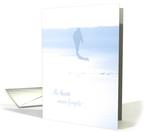Sympathy Male Silhouette Walking on the Beach card (1458386)