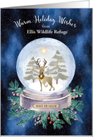 Christmas from Business Custom Business Name Reindeer Snow Globe card