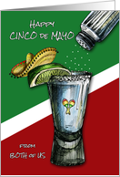 Happy Cinco de Mayo From Both of Us Margarita Salt Lime Sombrero card