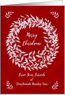 Christmas from Business Custom Business Name Pomegranate Wreath card