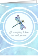 Sympathy Thank You Dragonfly Comfort card