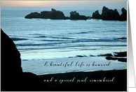 Sympathy Twilight Ocean Tide and Waves Sandy Beach card