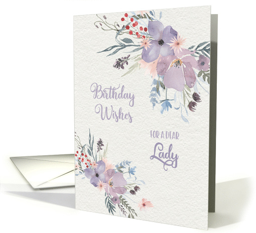 Happy Birthday for a dear Lady Wildflowers card (1490364)