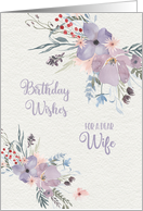 Happy Birthday for Wife Wildflowers card