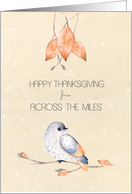 Happy Thanksgiving from Across the Miles Blessings Autumn Leaves card