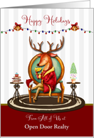 Business Custom Happy Holidays The Buck Stops Here card