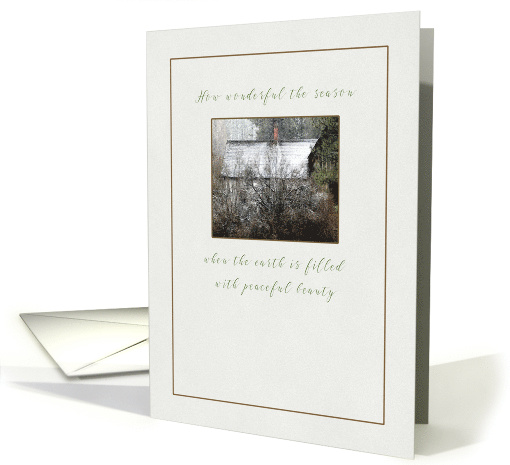 Country Christmas Peaceful Beauty Cottage in the Woods card (1505010)