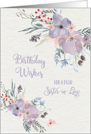 Sister in Law Birthday with Wildflowers card