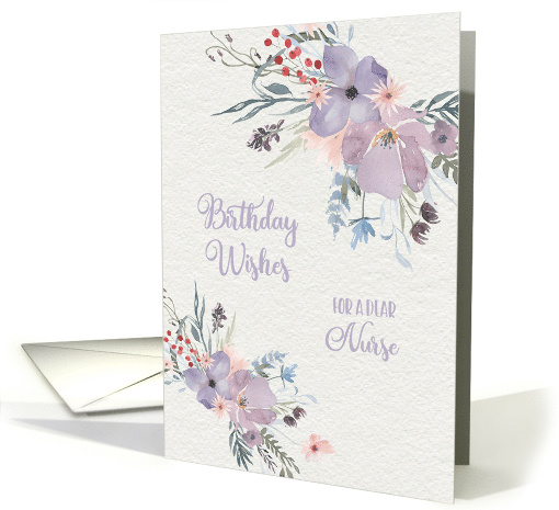 Nurse Birthday with Wildflowers card (1509296)