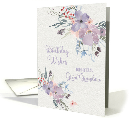 Happy Birthday for Great Grandma with Wildflowers card (1509314)