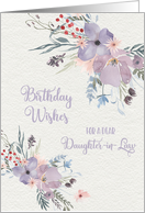 Happy Birthday Daughter in Law with Watercolor Wildflowers card