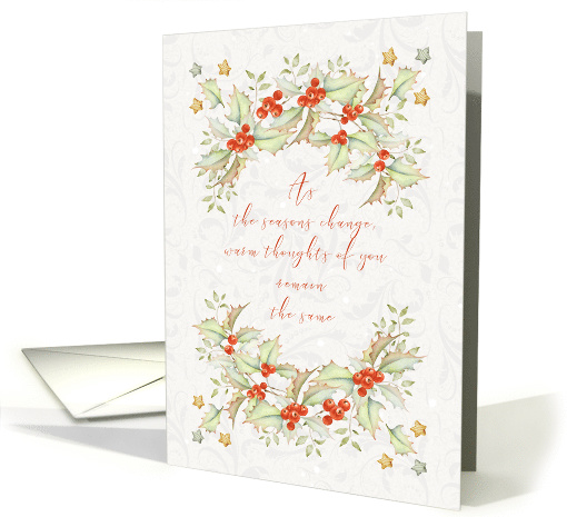 Christmas Holly and Berries and Stars card (1549320)