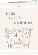 Valentine’s Day for Husband with Love Cute Couple card
