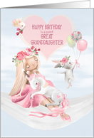 Happy Birthday Great Granddaughter Ballerina, Unicorn, Rabbit card