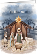 Christmas Oh Holy Night Religious Nativity Scene card