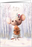 Thinking of You Cute Mouse You’re One of my Favorite Nuts card