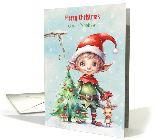 for Young Great Nephew Christmas Elf Christmas Tree... (1798758)