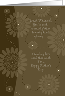 Father’s Day to Friend ~ Special Father Brown Lights and Flowers card