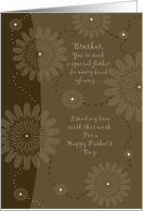 Father’s Day to Brother ~ Special Father Brown Lights and Flowers card